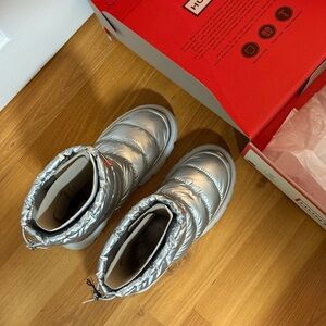 Hunter Silver Ankle Boots